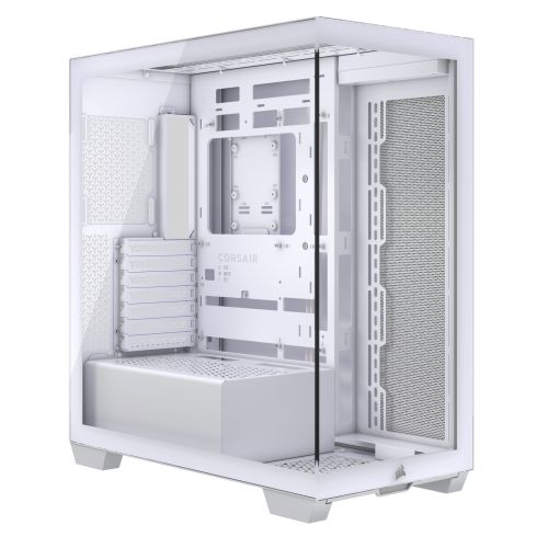 Corsair 3500X Gaming Case w/ Glass Side & Front, E-ATX, No Fans, USB-C, Asus BTF Compatible, White Corsair 3500X Gaming Case w/ Glass Side & Front, E-ATX, No Fans, USB-C, Asus BTF Compatible, White